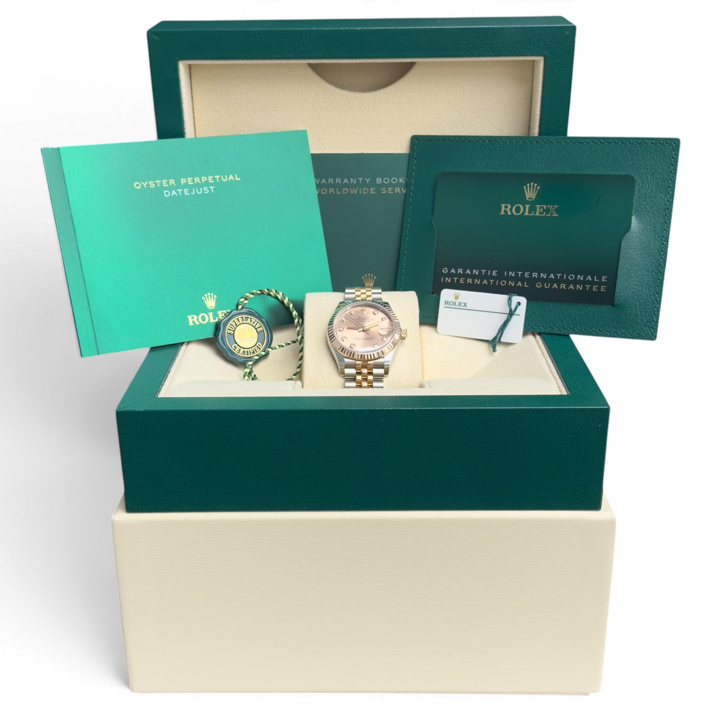 NEW Ladies Rolex DateJust MidSize 31mm ROSE DIAMOND Jubilee 278271 BOX + PAPERS