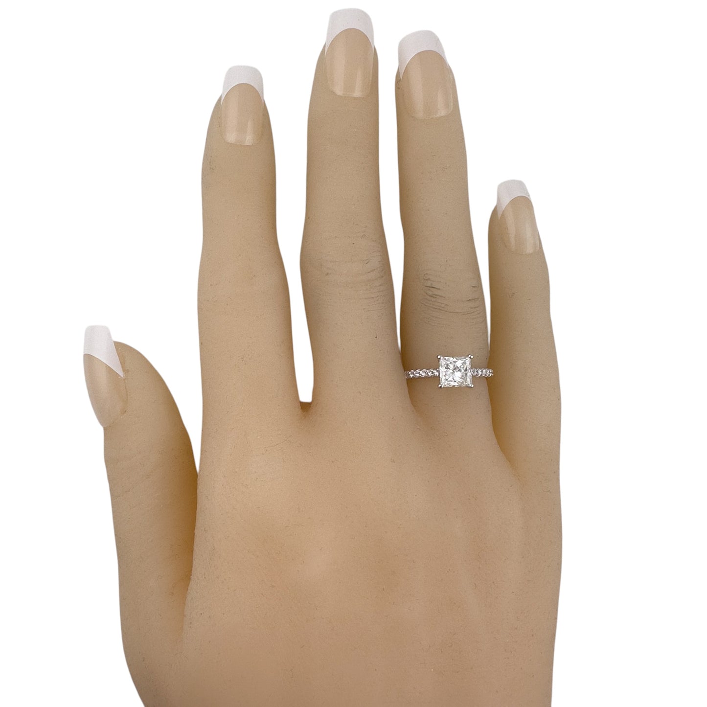 Tiffany & Co Novo Platinum Princess Diamond Engagement Ring 1.16ctw BAG BOX CERT