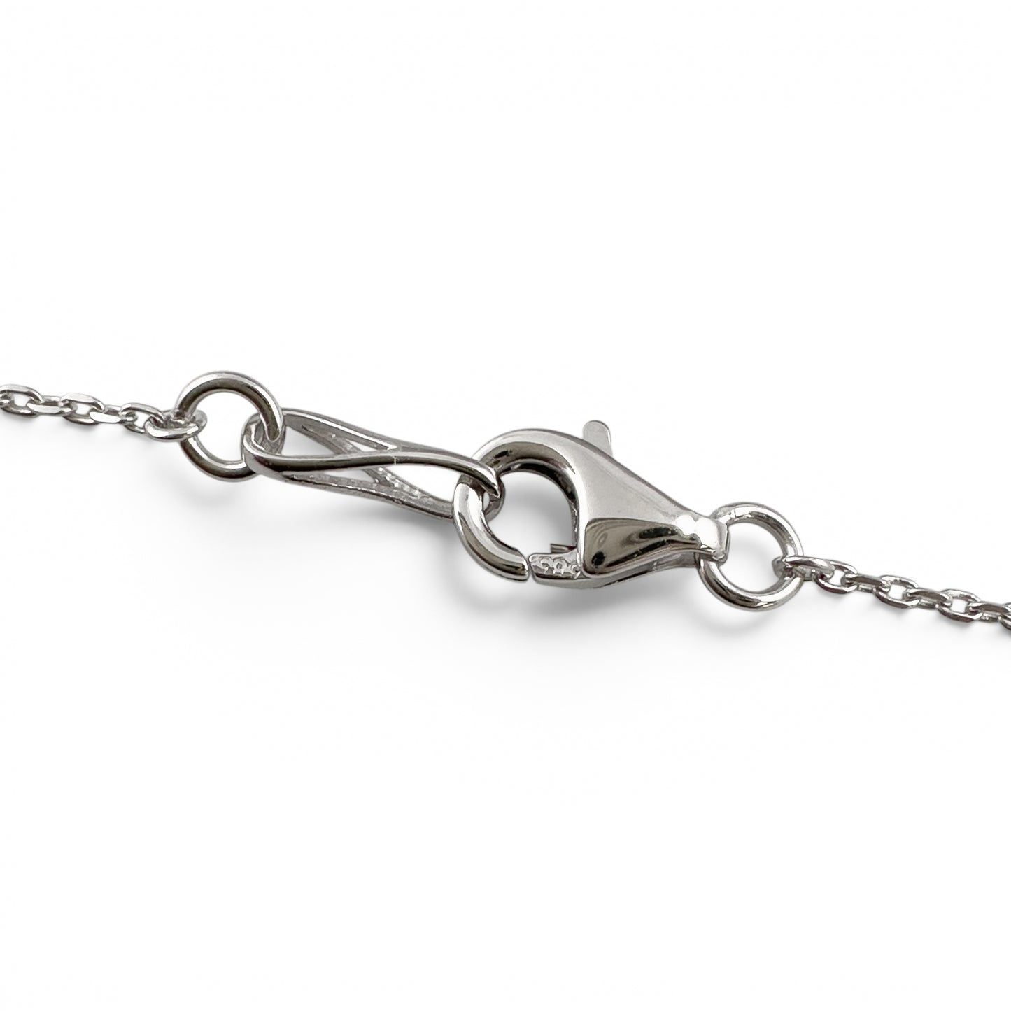 14k White Gold 10 Station Diamond by the Yard Necklace 2.05ctw G-H SI1 18" 4.5g
