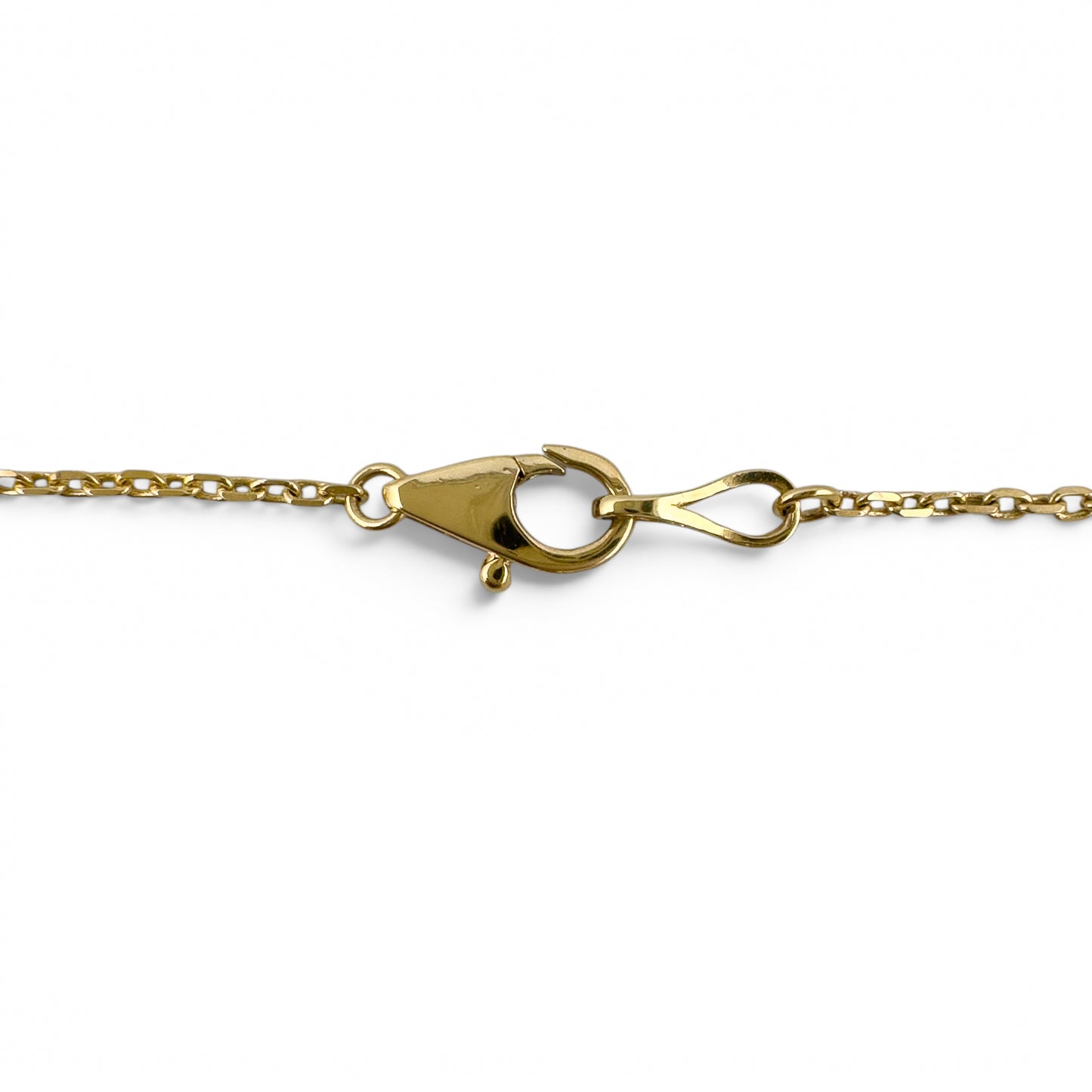 14k Yellow Gold 10 Station Diamond by the Yard Necklace 1.45ctw G-H SI1 18" 4.4g