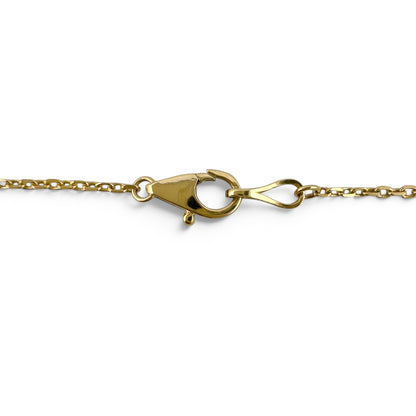 14k Yellow Gold 10 Station Diamond by the Yard Necklace 1.45ctw G-H SI1 18" 4.4g