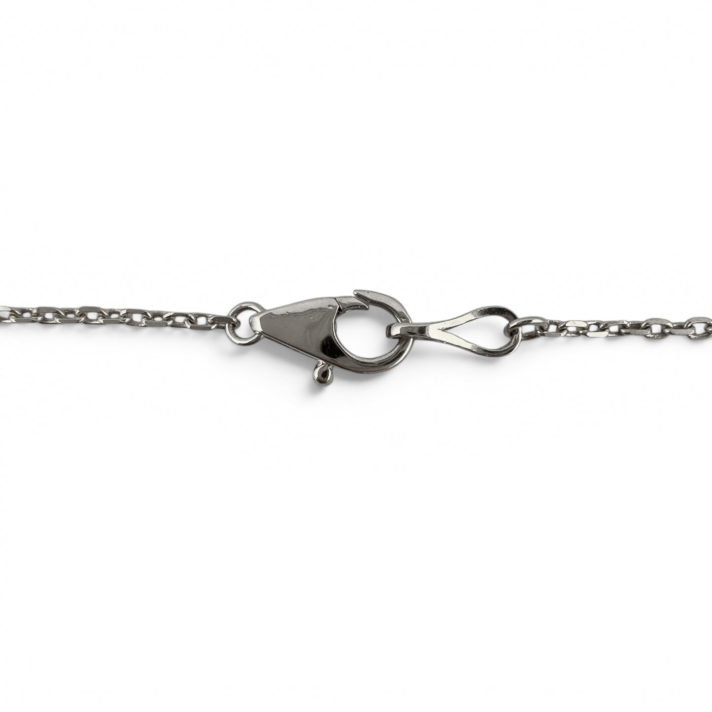 14k White Gold 10 Station Diamond by the Yard Necklace 1.46ctw G-H SI1 18" 4.3g