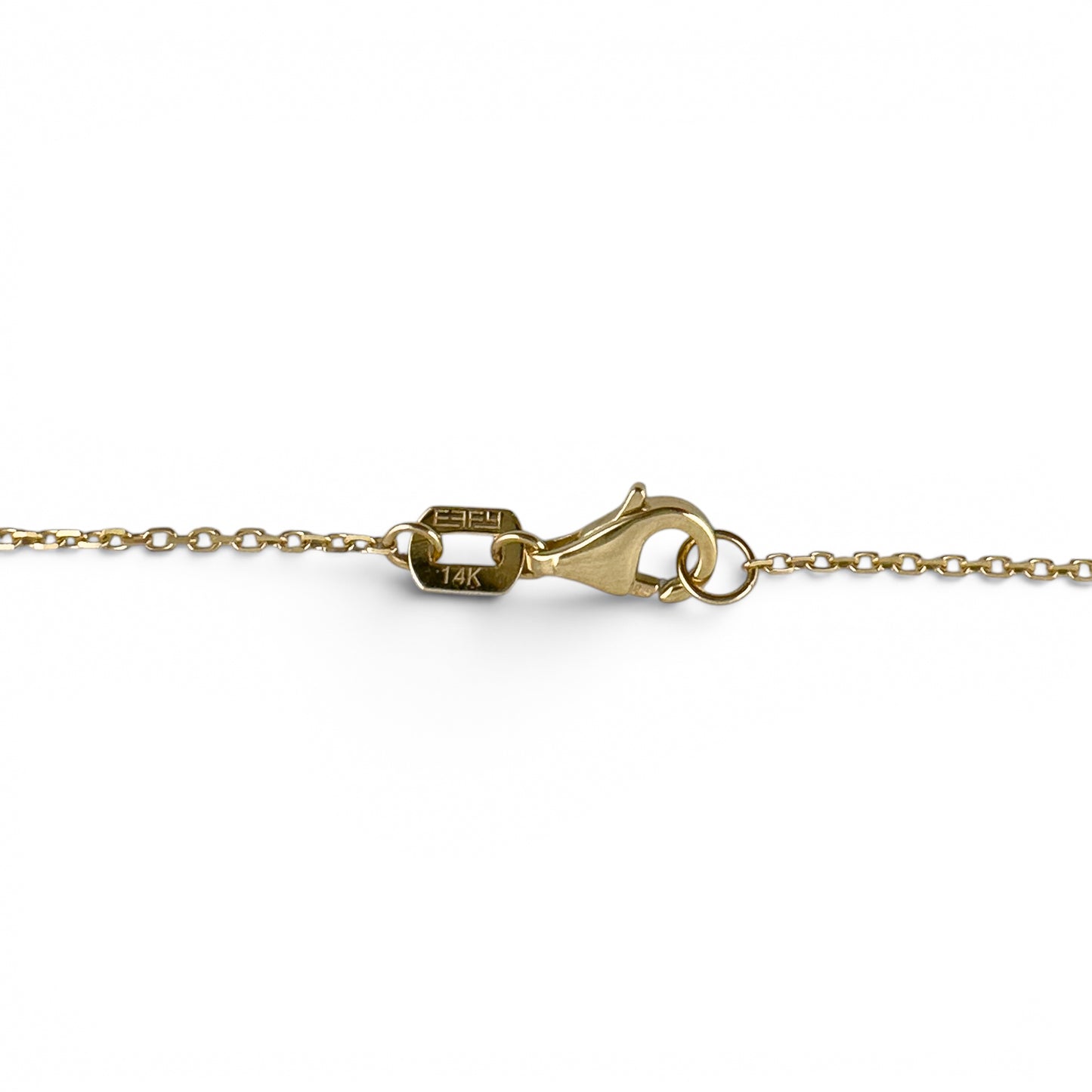 14k Yellow Gold 10 Station Diamond by the Yard Necklace 1.50ctw G-H SI1 18" 3.6g