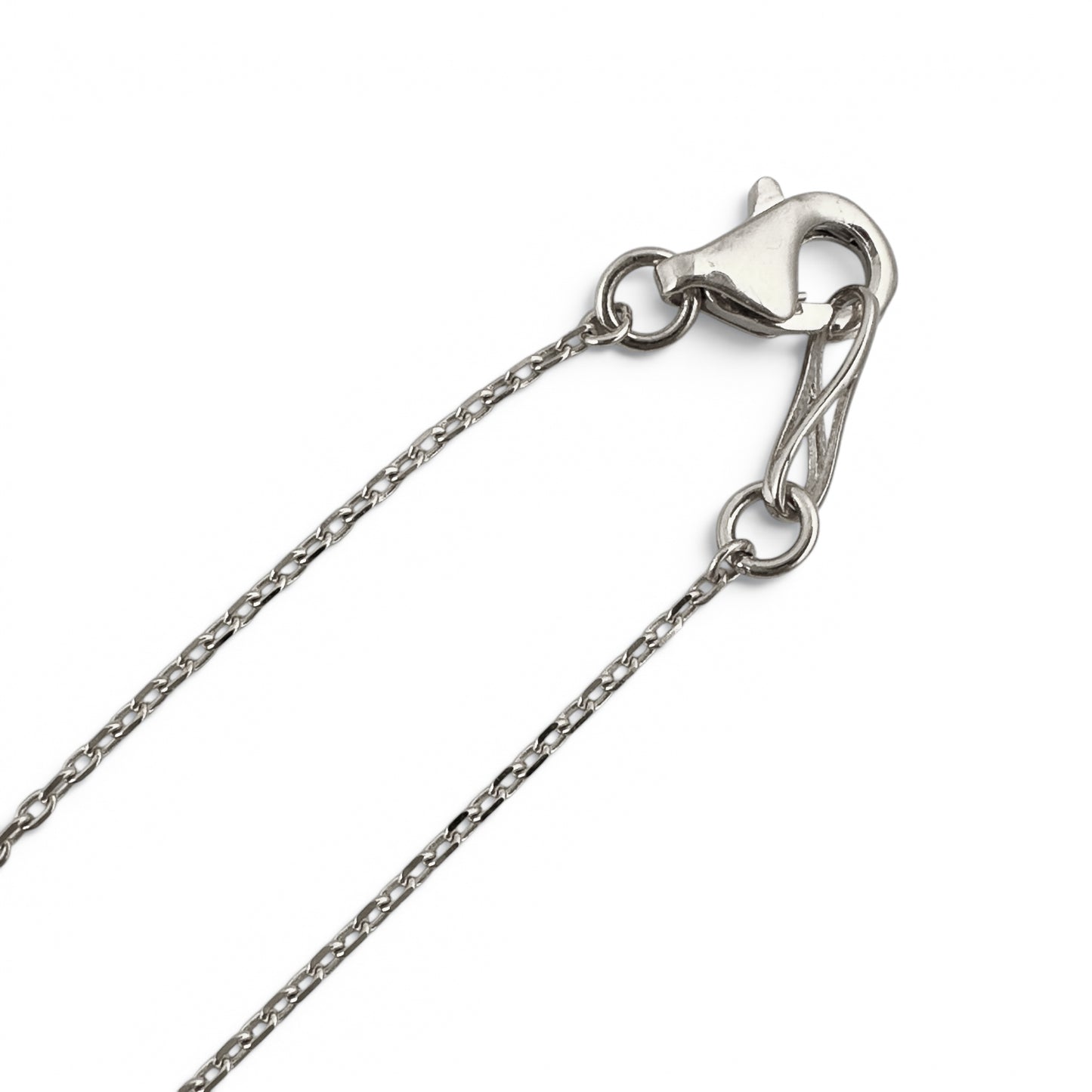 14k White Gold 10 Station Diamond by the Yard Necklace 0.84ctw G-H SI1 18" 3.4g