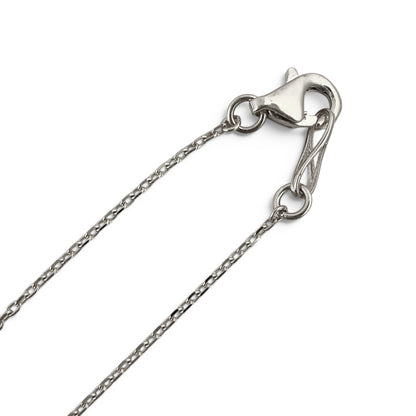 14k White Gold 10 Station Diamond by the Yard Necklace 0.84ctw G-H SI1 18" 3.4g