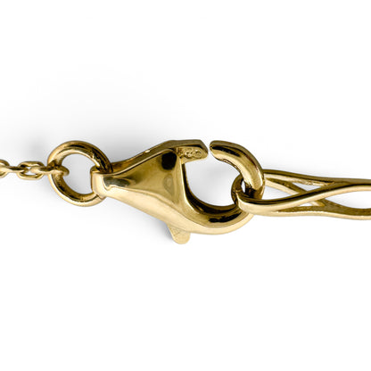 14k Yellow Gold 10 Station Diamond by the Yard Necklace 0.82ctw G-H SI1 18" 3.2g