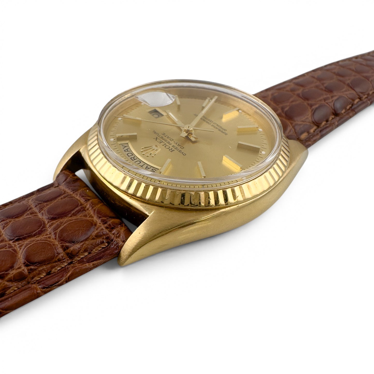 1969 Rolex Day-Date President 1803 Champagne 18k Yellow Gold 36mm Vintage Watch