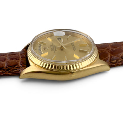 1969 Rolex Day-Date President 1803 Champagne 18k Yellow Gold 36mm Vintage Watch