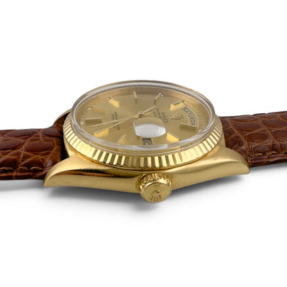1969 Rolex Day-Date President 1803 Champagne 18k Yellow Gold 36mm Vintage Watch