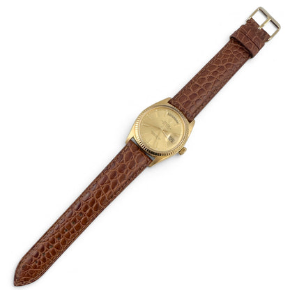 1969 Rolex Day-Date President 1803 Champagne 18k Yellow Gold 36mm Vintage Watch
