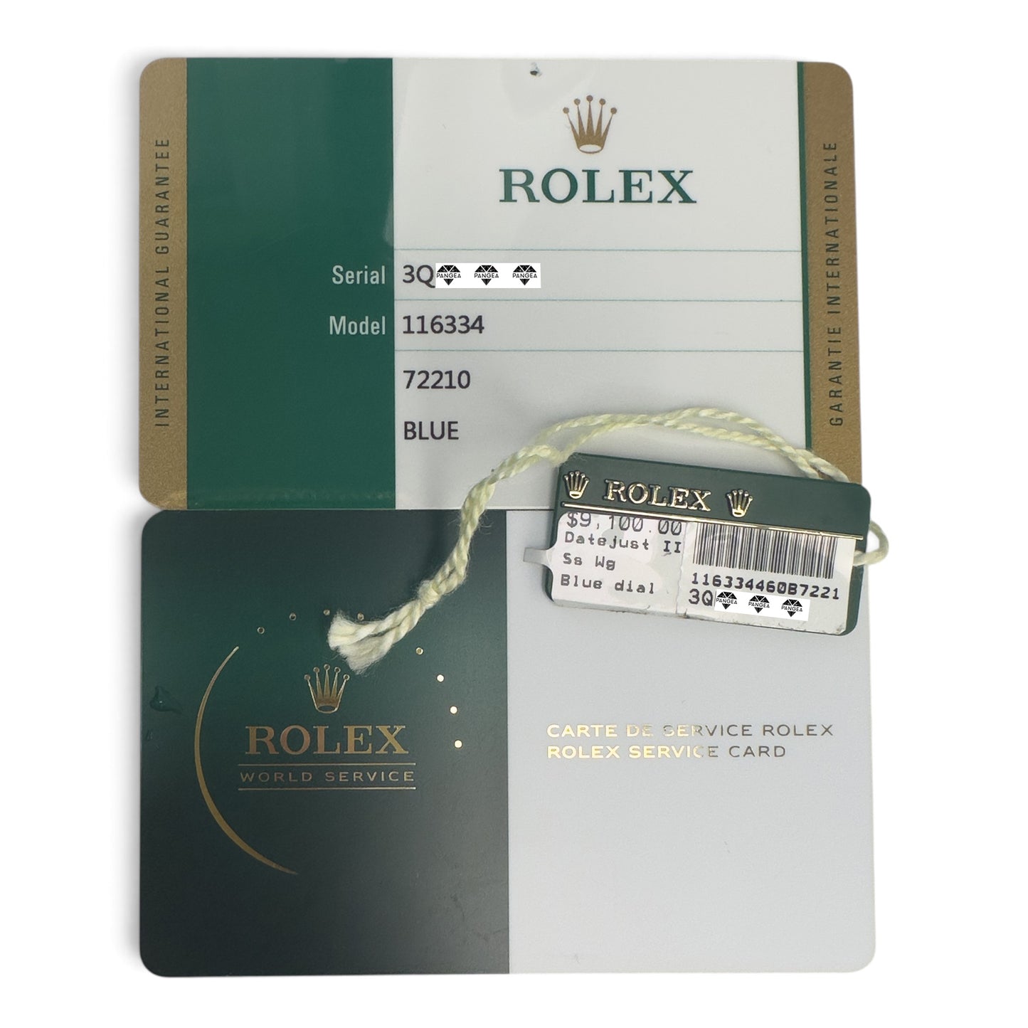 2025 RSC Rolex DateJust II 41mm Steel Silver Blue Arabic 116334 BOX + PAPERS