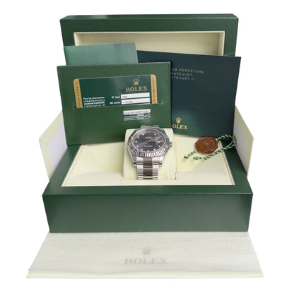 Rolex DateJust Stainless Steel Dark Rhodium Diamond 41mm Watch 116334 BOX PAPERS