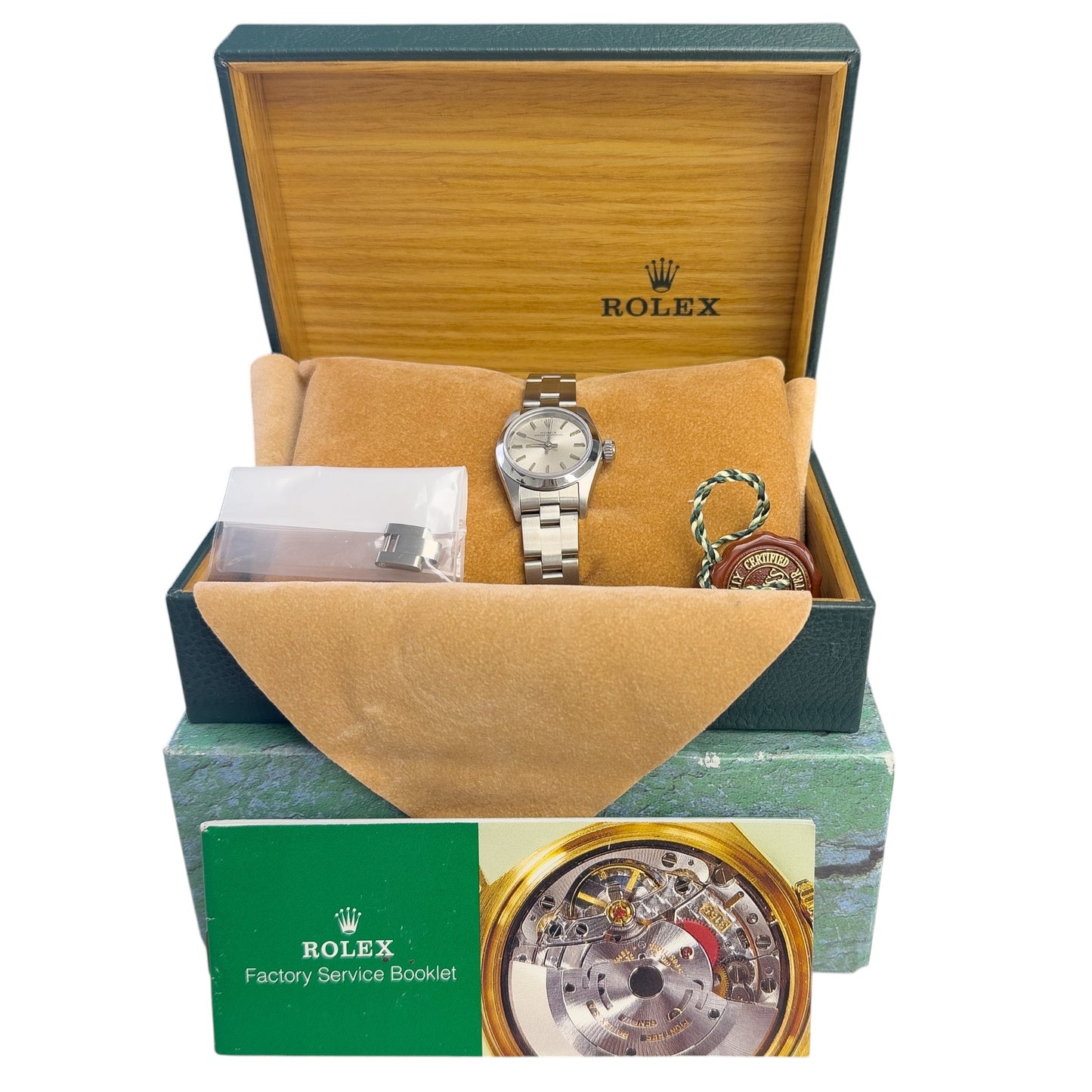 1995 Rolex Datejust 67180 Stainless Steel Silver Dial 24mm Ladies' Watch w/ BOX