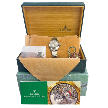 1995 Rolex Datejust 67180 Stainless Steel Silver Dial 24mm Ladies' Watch w/ BOX