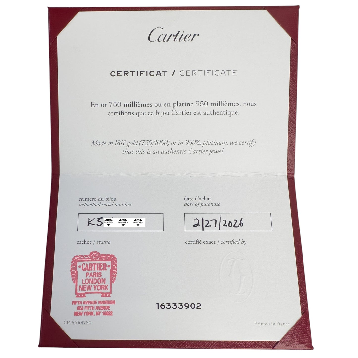 2026 Cartier LOVE 18k White Gold 10 Diamond Classic Bracelet SZ 17 BOX & CERT
