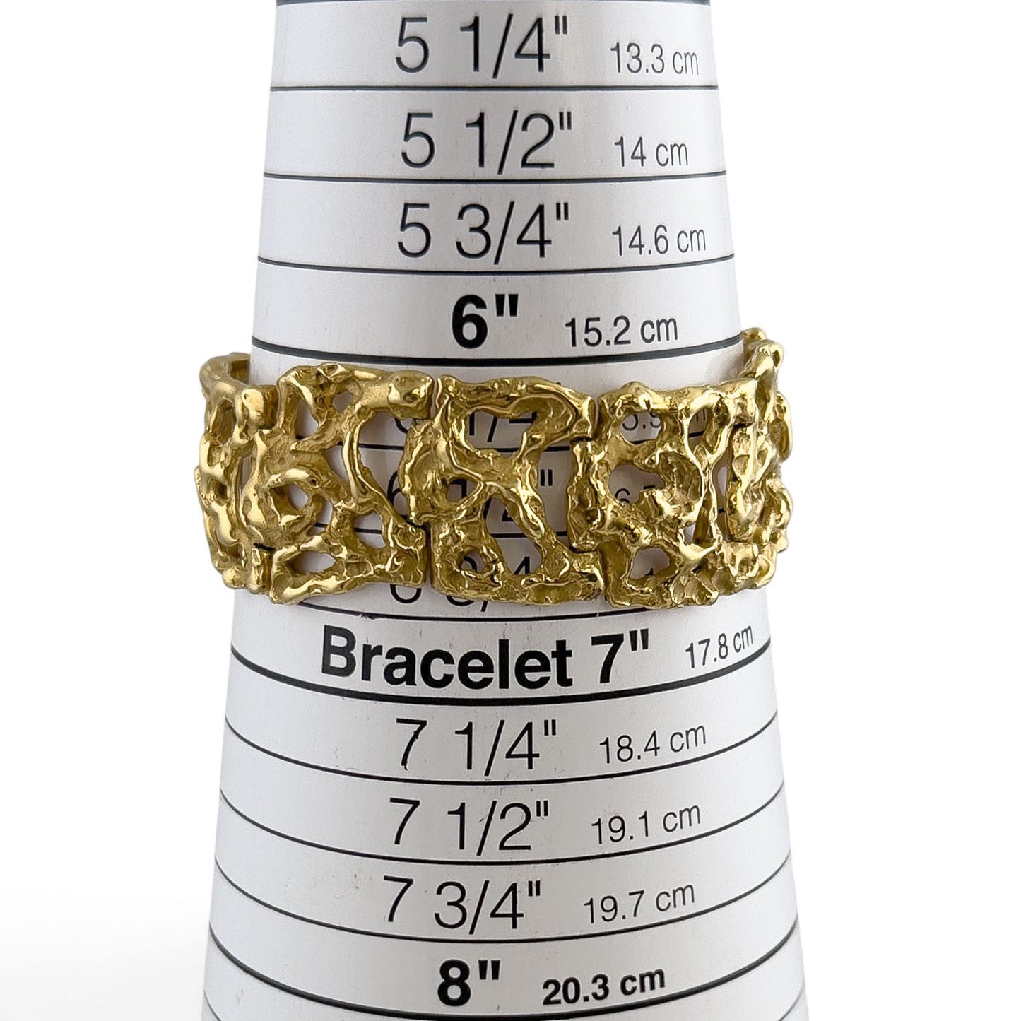 Arthur King Lost-Wax Casting Molten Freeform Brutalist 18k Yellow Gold Bracelet