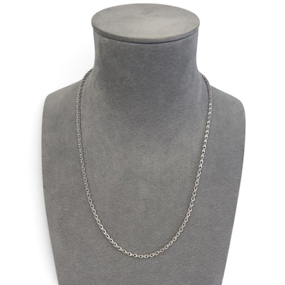 Di Modolo Milano Falco Link 18k White Gold 3.50mm Chain Necklace 23.5" 31.8g