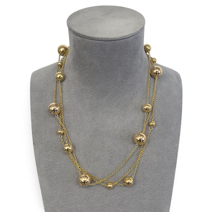 Roberto Coin Pallini 18k Yellow Gold Ball Bead Station Necklace 44.9g 22"