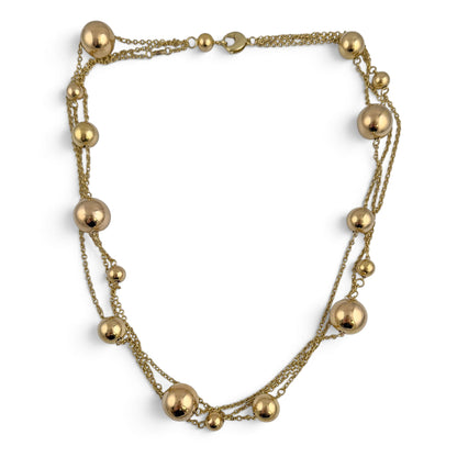 Roberto Coin Pallini 18k Yellow Gold Ball Bead Station Necklace 44.9g 22"