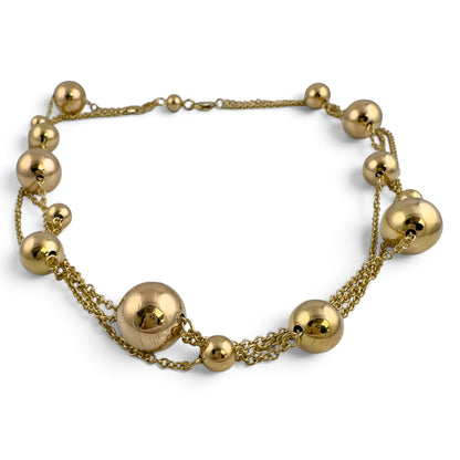 Roberto Coin Pallini 18k Yellow Gold Ball Bead Station Necklace 44.9g 22"
