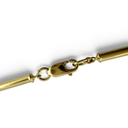 18k Yellow Gold Diamond Square Wish Knot Necklace 1.85ctw H-I SI1 26.8g 18"