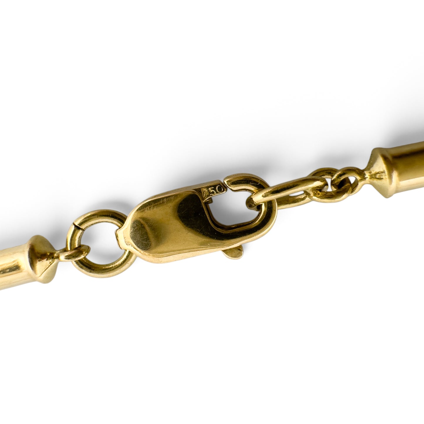 18k Yellow Gold Diamond Square Wish Knot Necklace 1.85ctw H-I SI1 26.8g 18"