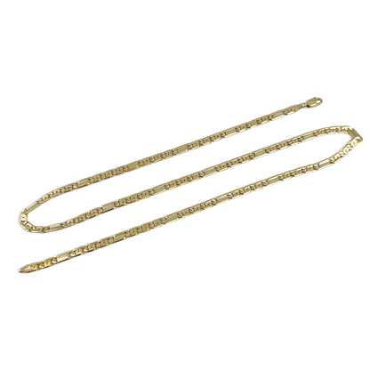 14k Yellow Gold Tiger Eye Link 4.40mm Chain Necklace 26.8g 23" ITALY