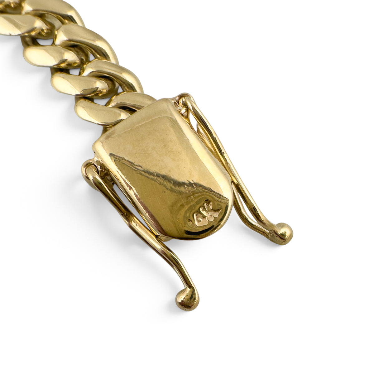 14k Yellow Gold Miami Cuban Link 7.2mm Chain Hidden Box Clasp Necklace 17" 62.6g