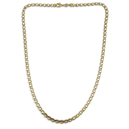 14k White & Yellow Gold Fancy Mariner Anchor 5.30mm Chain Necklace 30g 22" ITALY