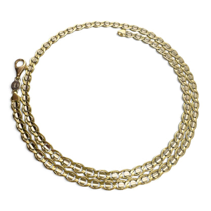 14k White & Yellow Gold Fancy Mariner Anchor 5.30mm Chain Necklace 30g 22" ITALY