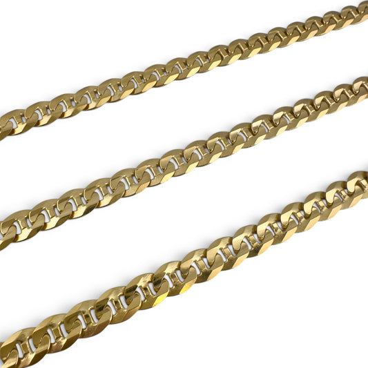 18k Solid Yellow Gold Anchor Mariner Link 6.00mm Chain Necklace 24" 43.0g ITALY
