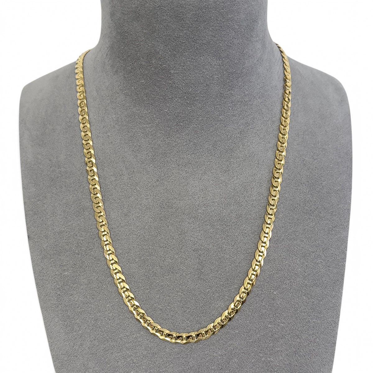 18k Solid Yellow Gold Anchor Mariner Link 6.00mm Chain Necklace 24" 43.0g ITALY