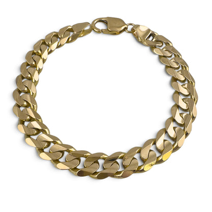 14k Yellow Gold Miami Cuban Curb 10mm Link Chain Bracelet 8.50" 46.3g ITALY