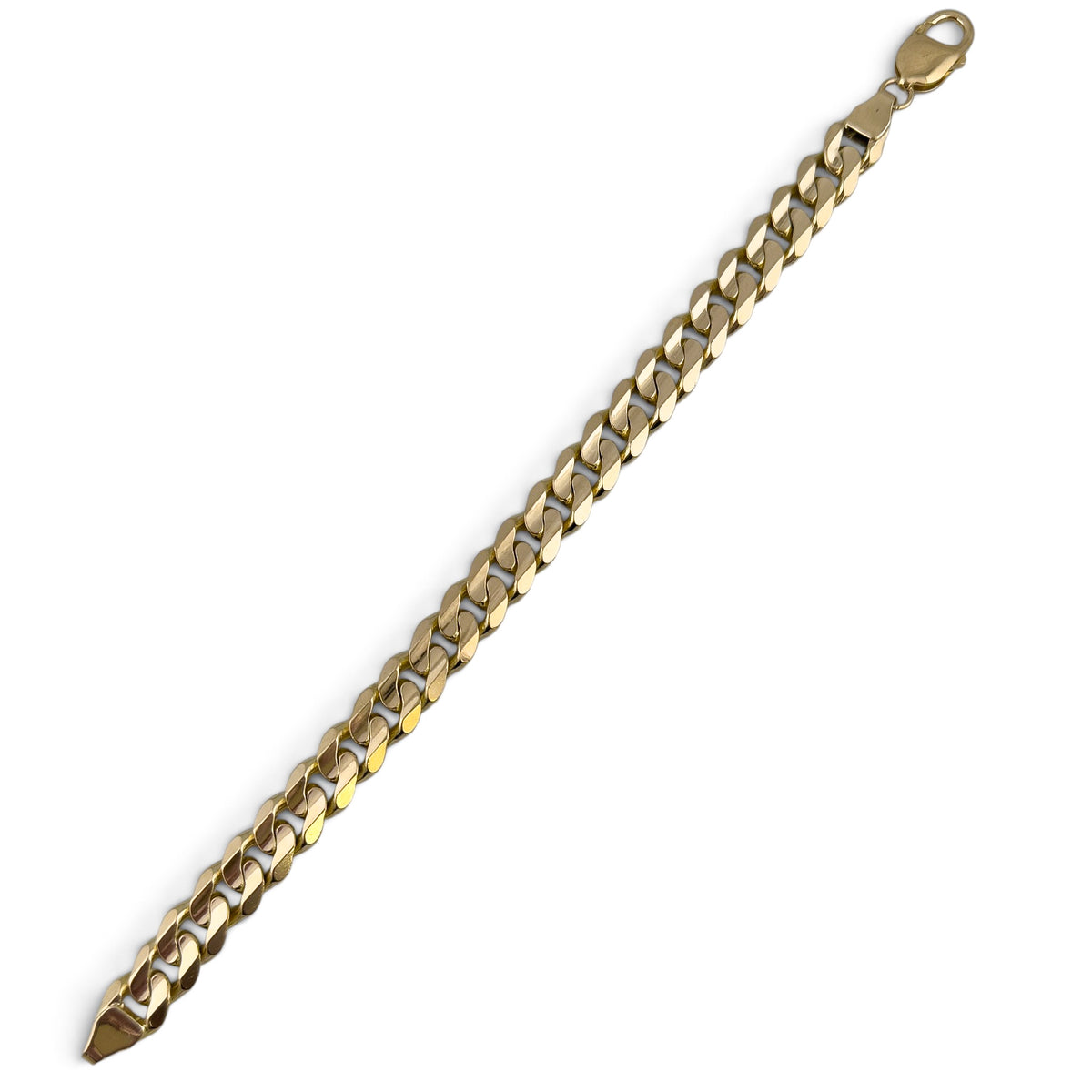 14k Yellow Gold Miami Cuban Curb 10mm Link Chain Bracelet 8.50" 46.3g ITALY
