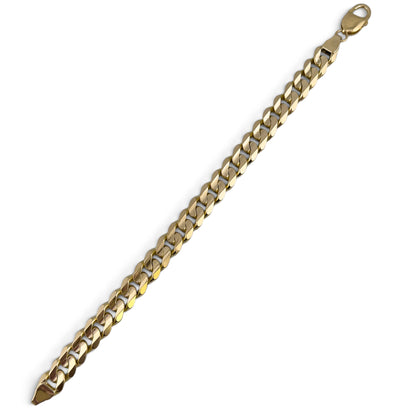 14k Yellow Gold Miami Cuban Curb 10mm Link Chain Bracelet 8.50" 46.3g ITALY