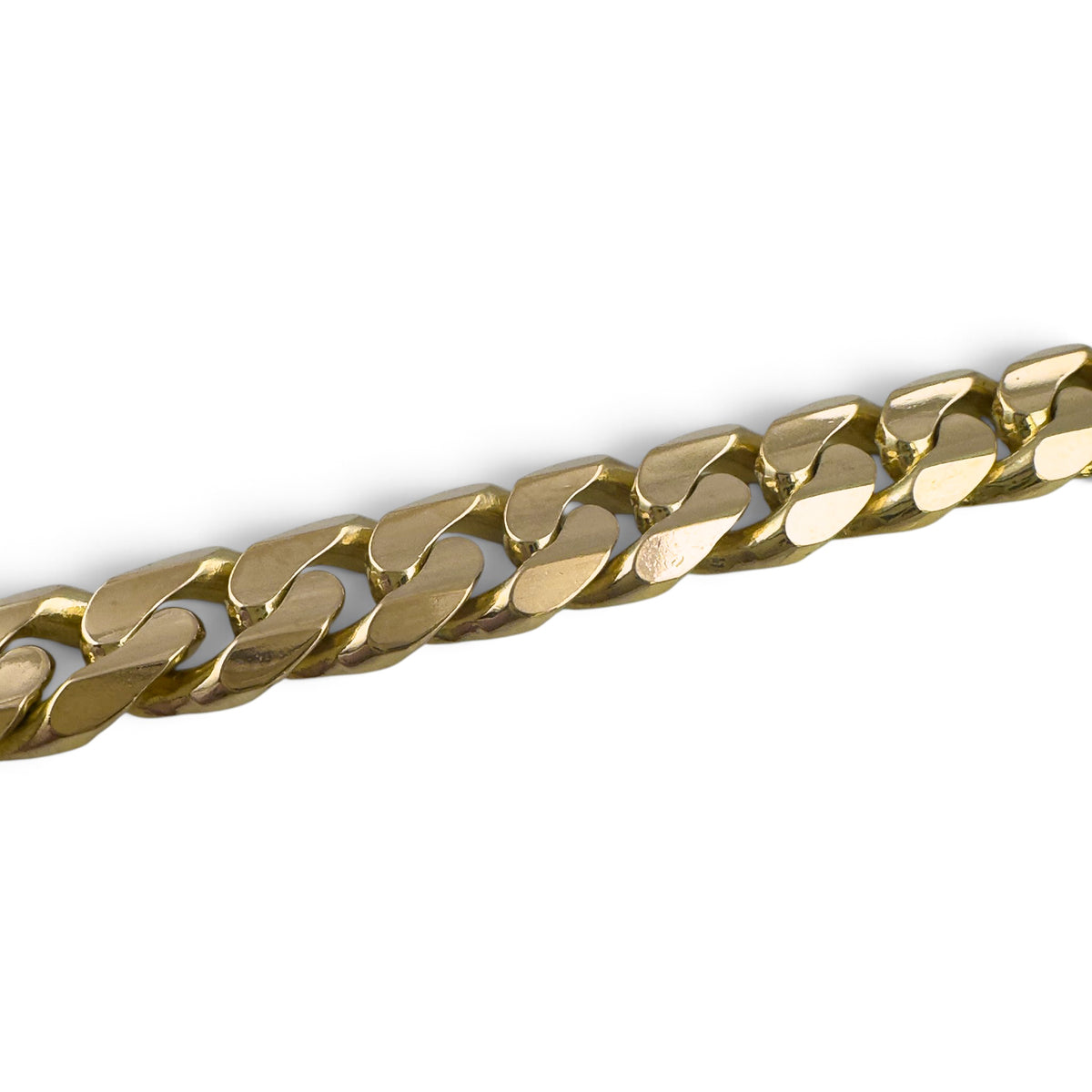 14k Yellow Gold Miami Cuban Curb 10mm Link Chain Bracelet 8.50" 46.3g ITALY