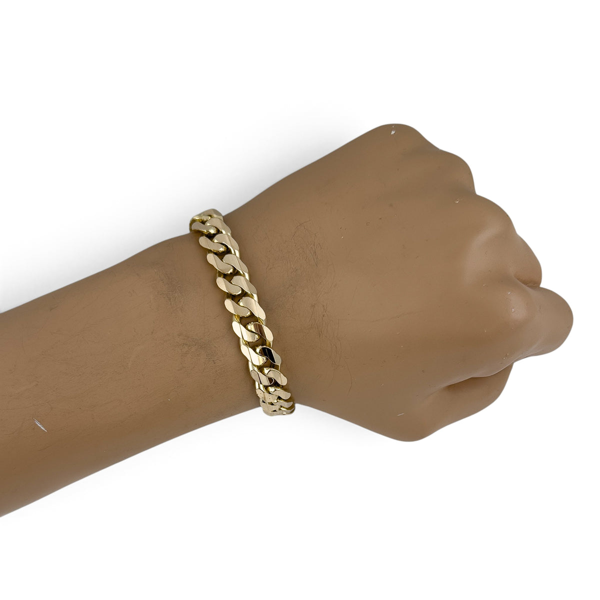 14k Yellow Gold Miami Cuban Curb 10mm Link Chain Bracelet 8.50" 46.3g ITALY