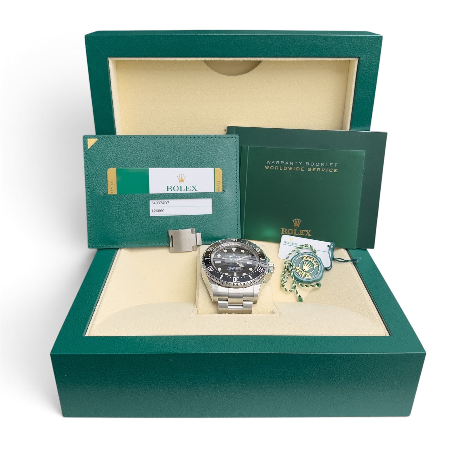 Rolex Sea-Dweller Deepsea 44mm Stainless Steel Black 126660 Watch BOX + PAPERS