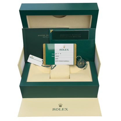 2019 Rolex DateJust 126231 36mm White Roman 18k Rose Gold & Steel BOX + PAPERS