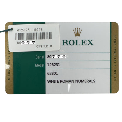 2019 Rolex DateJust 126231 36mm White Roman 18k Rose Gold & Steel BOX + PAPERS