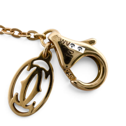 Cartier Trinity w/ Diamonds 18k Tricolor Gold Chain Bracelet + BAG BOX CERT