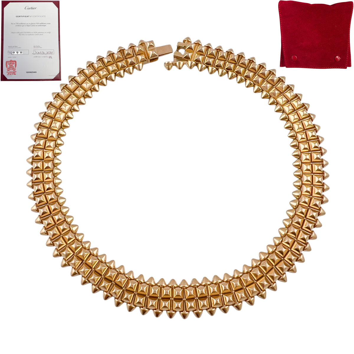 Cartier Clash de Cartier Double Flexible 18k Yellow Gold Bracelet POUCH & CERT