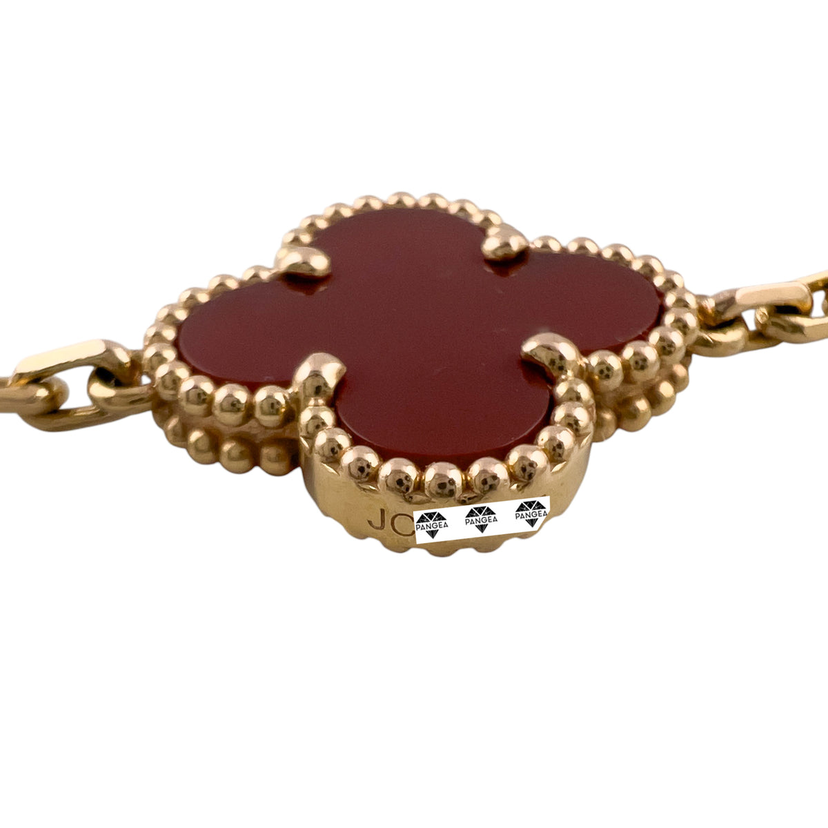 Van Cleef Arpels Carnelian Guilloche 5 Motif Vintage Alhambra Bracelet BOX CERT