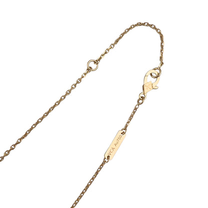 Van Cleef Arpels Carnelian Vintage Alhambra 18k Yellow Gold Necklace 16.5" POUCH
