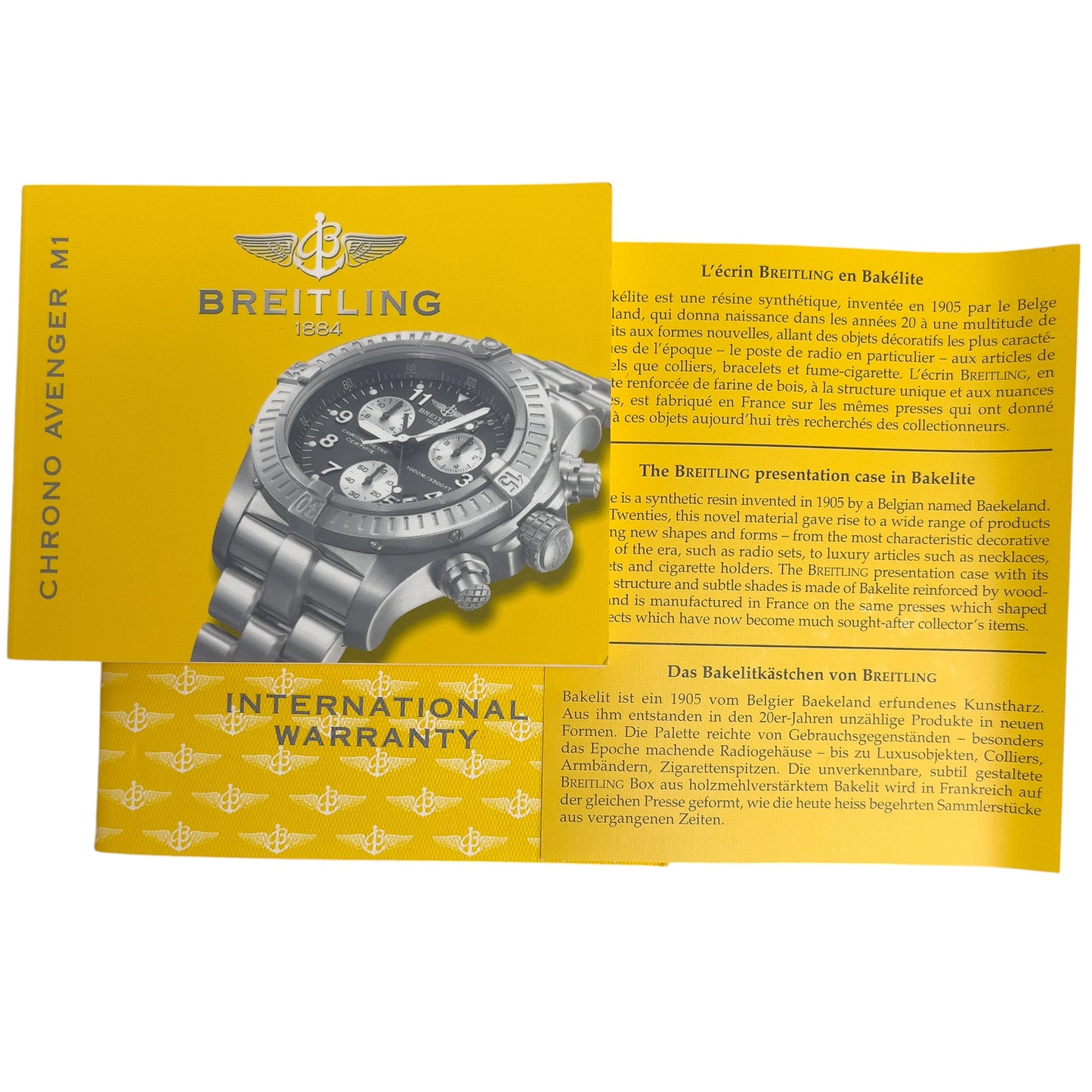 Breitling Chrono Avenger M1 Titanium Cream Dial 44mm Watch E73360 BOX + PAPERS