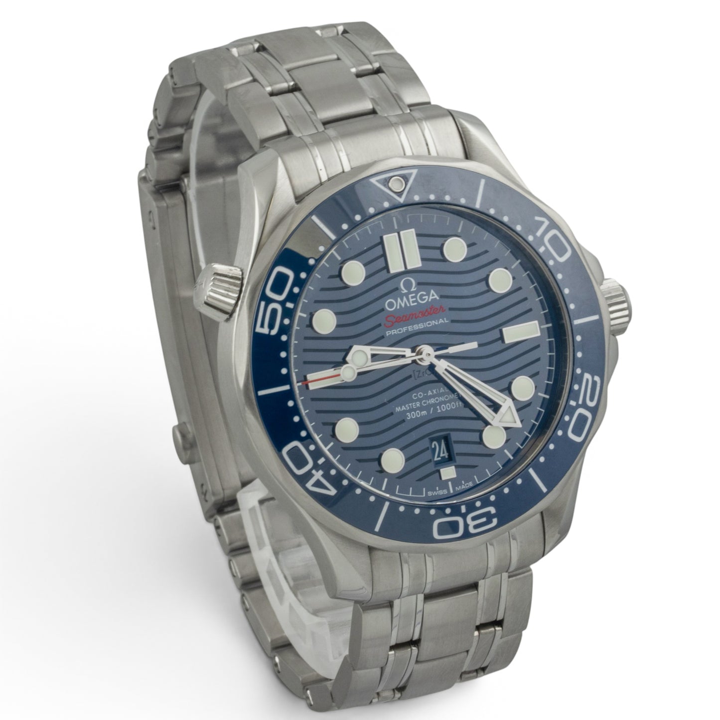 Omega Seamaster Diver 210.30.42.20.03.001 Steel Blue Co-Axial 42mm BOX + PAPERS