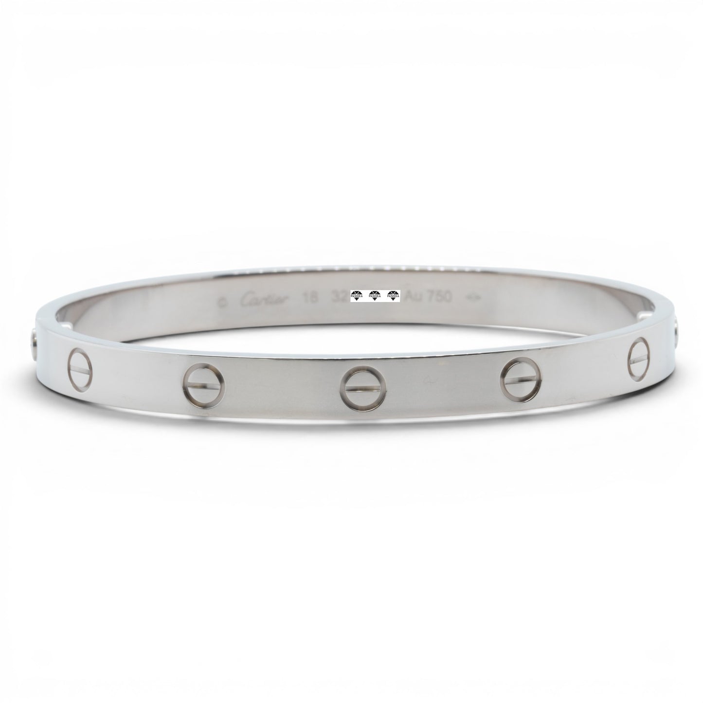 Cartier Love Classic 18k White Gold Bracelet Size 16 RECEIPT BOX & CERT 2021