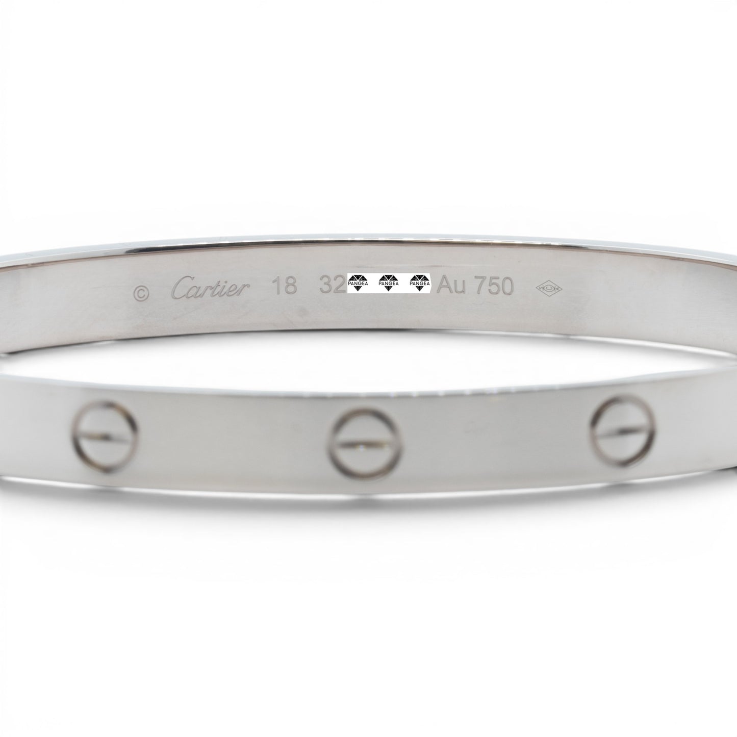 Cartier Love Classic 18k White Gold Bracelet Size 16 RECEIPT BOX & CERT 2021