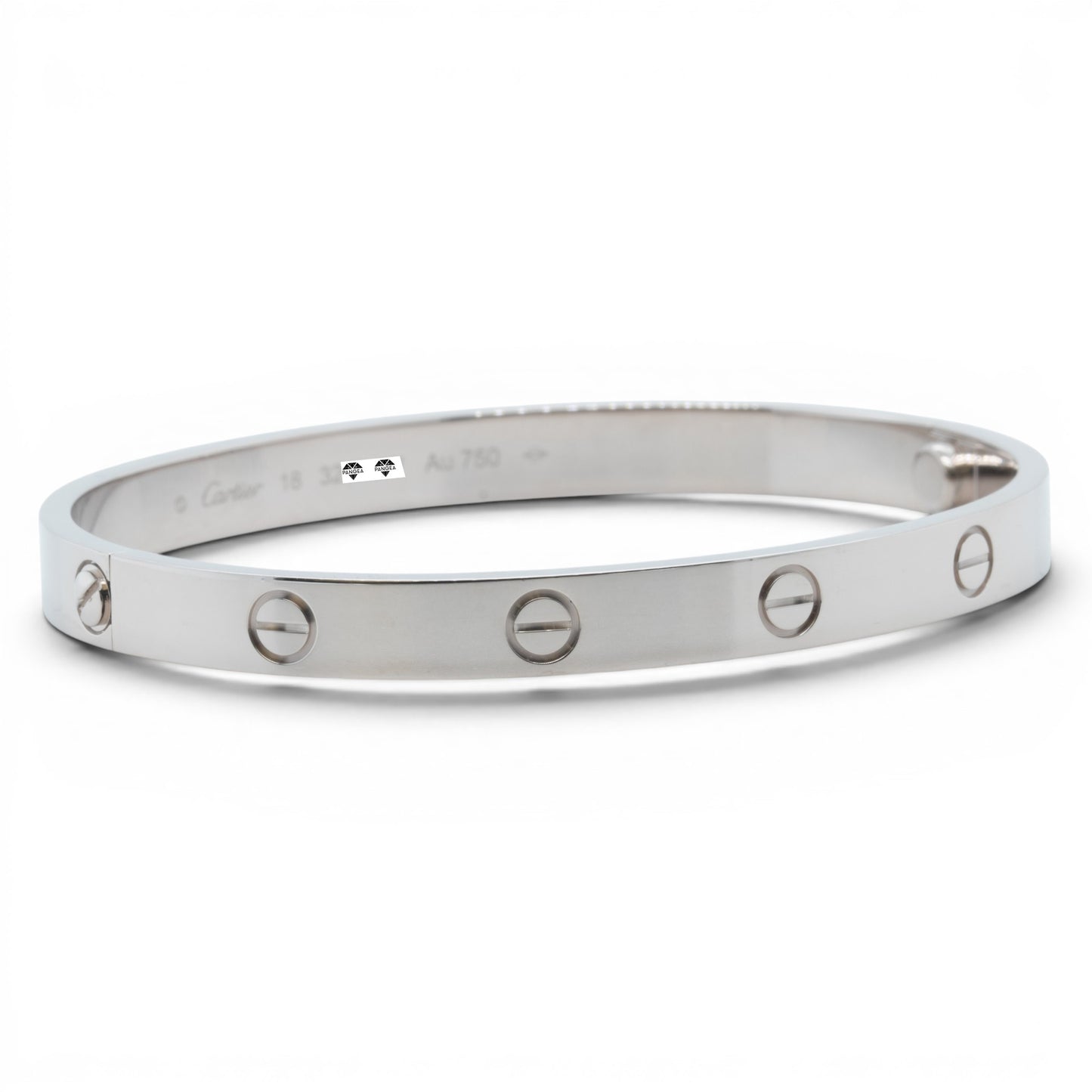 Cartier Love Classic 18k White Gold Bracelet Size 16 RECEIPT BOX & CERT 2021