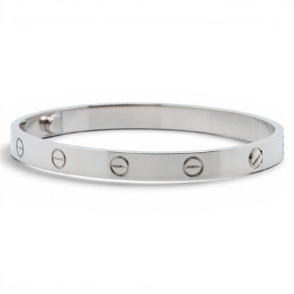 Cartier Love Classic 18k White Gold Bracelet Size 16 RECEIPT BOX & CERT 2021